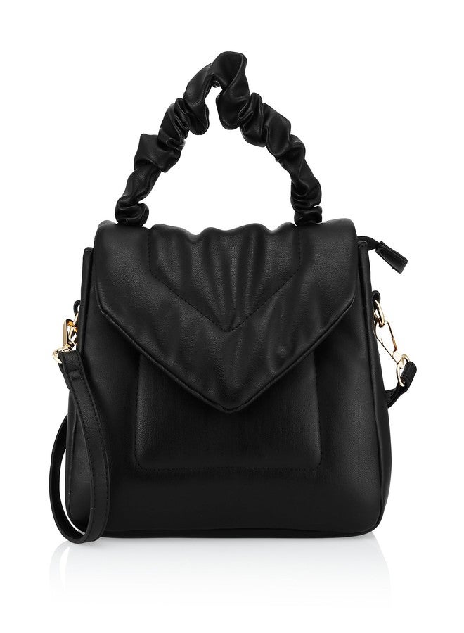 Fastrack Chic Quilted Satchel for Women | Stylish Handbag with Detachable Sling Straps & Multi-Carry Options | Elegant Purse for Office, College & Casual Outings - Image 1